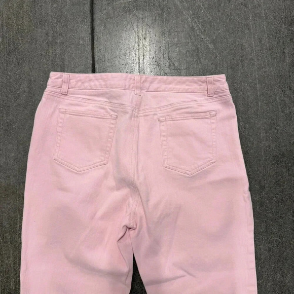 Crazy Horse Boyfriend Cropped Jeans Women Size 12 Orchid Pink Stretch Flat Front - Picture 8 of 8
